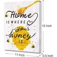 thumbnail image 2 of Home Is Where Your Honey Is Wall Art Frame Canvas,Honey Home Decor Canvas Wall Artwork Ready to Hang for Home Farmhouse Dining Kitchen Wall Décor-12x16 Inches, 2 of 6