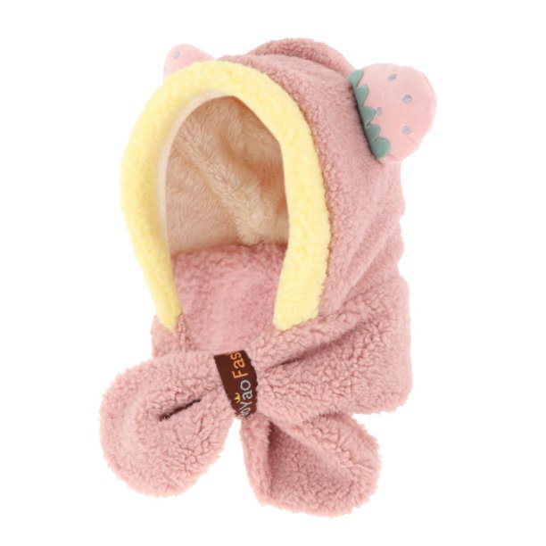 Precioso sombrero para , bufanda, invierno, cálido, para , niñas, Rosa amarillo Sunnimix Bufanda del sombrero de los niños