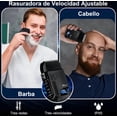 thumbnail image 2 of Rasuradora Electrica Barba Afeitadora 3 Niveles Inalambrica Recargable Shaver con Pantalla Corta al Raz Carga Tipo-c B-763bk Negro Hombre, 2 of 4