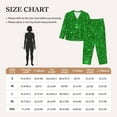 thumbnail image 6 of Kll Green Glitter Print Women'S Long Sleeve Pajamas With Pants Sleepwear Loungewear 2 Set-Xx-Large, 6 of 9