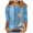 Blue Plus Size Blouse for Women_g, variant on CYMMPU Spring Tops Round Neck Tunic Tops 3/4 Sleeve Blouses for Women Dressy Casual Summer Fashion Shirts Loose Fit Flower Pattern Lightweight Basic T-Shirts Pink XXXL