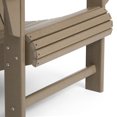 thumbnail image 4 of WestinTrends Highland 2-Piece Outdoor Patio HDPE Adirondack Chair With Ottoman and Cup Holder Set, Weathered Wood, 4 of 14
