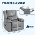 thumbnail image 2 of Gustowave Power Lift Recliner Chair, Heat & Massage PU Leather Electric Lift Chair, Adjustable Back and Legs, Heavy‑Duty for Elderly and Mobility‑Impaired Seniors, Gray, 2 of 6