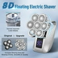 thumbnail image 2 of 8D Head Shaver for Men, 5 in 1 Electric Bald Head Shaver Cordless Razor IPX7 Waterproof Beard Trimmer USB Rechargeable Hair Clipper Grooming Kit W/ LED Display for Daddy Boyfriend Brother Wet/Dry Use, 2 of 8