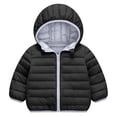 thumbnail image 2 of Jalioing Toddler Kids Puffer Jacket Winter Thermal Quilted Jacket Lightweight Zipper Up Hooded Puffy Coat 1-8 Years, 2 of 8