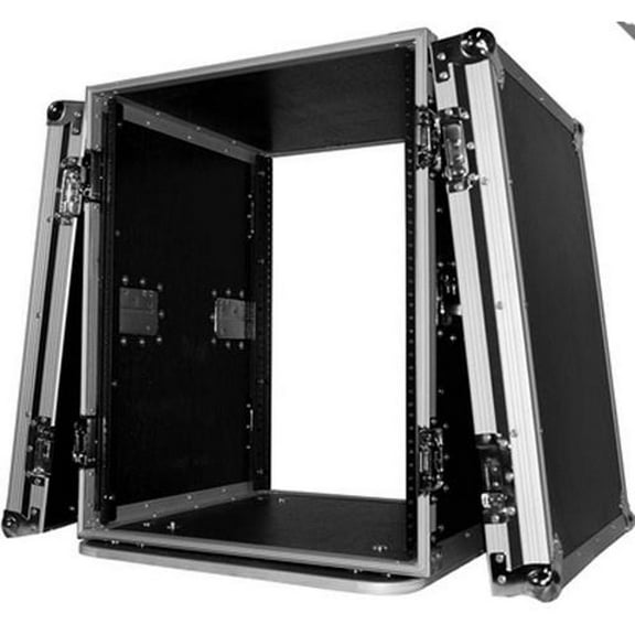 ProX T-14RSS24 14U ATA Deluxe Flight Road Case with 4" Casters for Amplifier Rack Mount Module, 24" Rail Depth