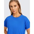 thumbnail image 4 of Remera CRZ YOGA Crop Top Holgado de Algodón Pima Azul Intenso Talle L, 4 of 5