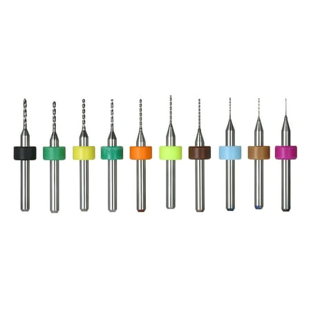 

Anself 10pcs Tungsten Carbide Micro Drill Bits Set Engraving Tools for PCB Circuit Board 0.3mm+0.4mm+0.5mm+0.6mm+0.7mm+0.8mm+0.9mm+1.0mm+1.1mm+1.2mm
