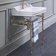thumbnail image 2 of Whitehaus WHV024-L33-1H-C Victoriahaus 23-1/2" Rectangular Ceramic Lavatory Console Sink -, 2 of 5