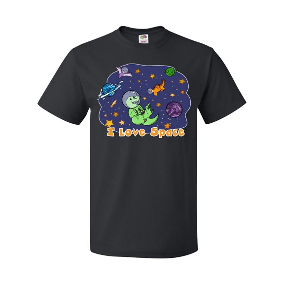 Inktastic I Love Space Cute Dinos and Planets T-Shirt
