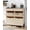 Dressers | Natural, variant on Rattan Shoe Cabinet Storage with 4 Flip Drawers & 2 Top Drawers, Freestanding Shoe Organizer Wooden Slim Shoe Rack Storage with Adjustable Shelves for Entry, Hallway, Porches, Black