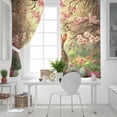 thumbnail image 5 of Easter Rabbit Blackout Curtains for Bedroom, Colorful Eggs Vintage Pink Floral Forest Branch Thermal Insulated Kitchen Drapes with Grommets, Light Blocking Window Treatment, 2 Panels 52" x 45", 5 of 7
