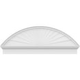 thumbnail image 3 of Ekena Millwork 54"W x 20-3/8"H x 2-3/4"P Segment Arch Sunburst Architectural Grade PVC Combination Pediment, 3 of 7