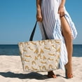 thumbnail image 5 of Large Beach Bags Water-resistant Sandproof - Beagle Dog cute cartoon Cute Beach Tote Bags for Women with Zipper, 5 of 6