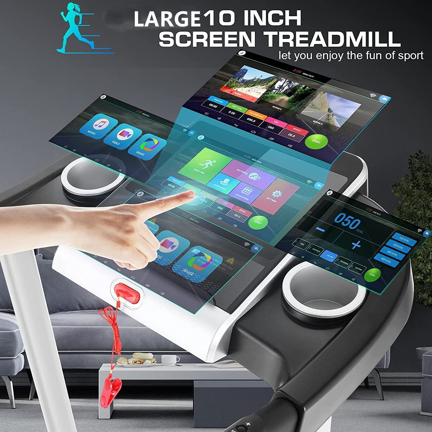 Buy SYTIRY Treadmill with 10 HD TV Movie Touchscreen and 3D Virtual