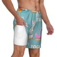 thumbnail image 3 of Balery Animal Meditation Mens Swim Trunks Swim Shorts for Men Quick Dry Inseam Beach Shorts with Compression Liner Pocket-X-Large, 3 of 9