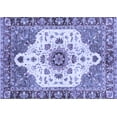 thumbnail image 1 of Ahgly Company Machine Washable Indoor Rectangle Oriental Blue Modern Area Rugs, 8' x 12', 1 of 4