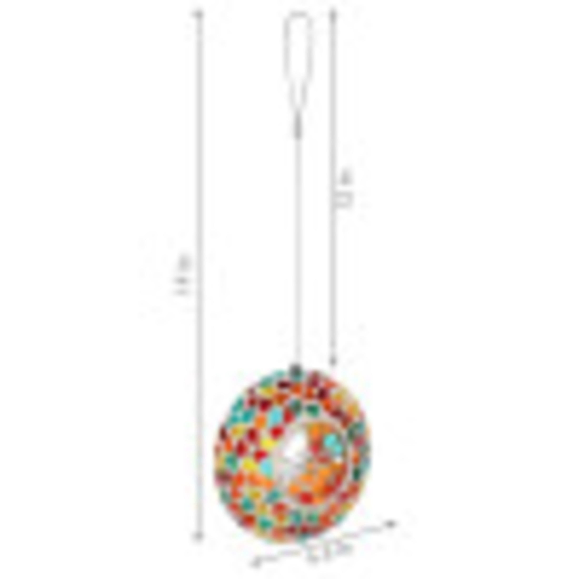 Sunnydaze Decor Mosaic Fly-Through Hanging Bird Feeder 1 Cup