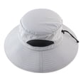 thumbnail image 1 of Sombrero para el sol para mujer con malla plegable, sombrero de pescador de ala ancha impermeable, caminata de pesca en la playa de verano, 1 of 5