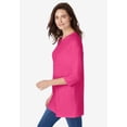thumbnail image 3 of Woman Within Plus Size Perfect Three-Quarter Sleeve Crewneck Tunic, 3 of 6