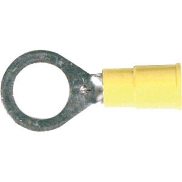Yellow Vinyl Ring Terminal 12-10 Gauge 3/8 in Package of 100