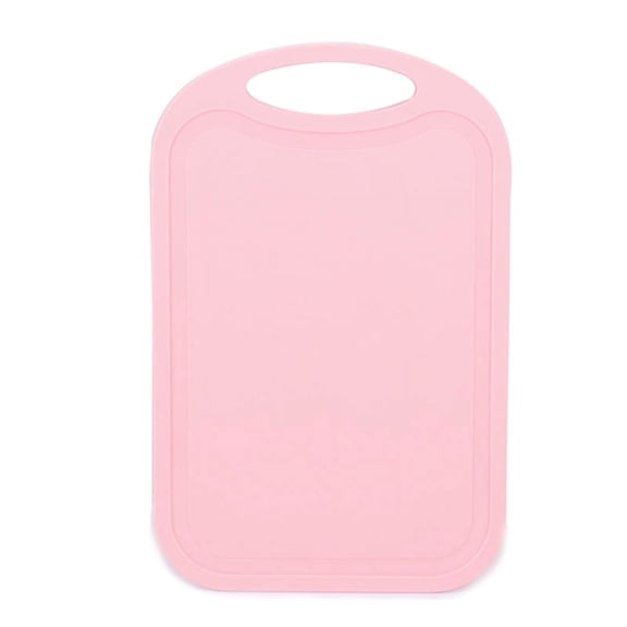 Plastic Chopping Block Meat Vegetable Cutting Board Non-Slip Anti Overflow With Hang Hole Chopping Board Pink