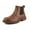 Brown, variant on Men's Ankle Boots Fashion Leather Thick Soled All Seasons Protective Work Shoes for Couples Stylish Durable Footwear