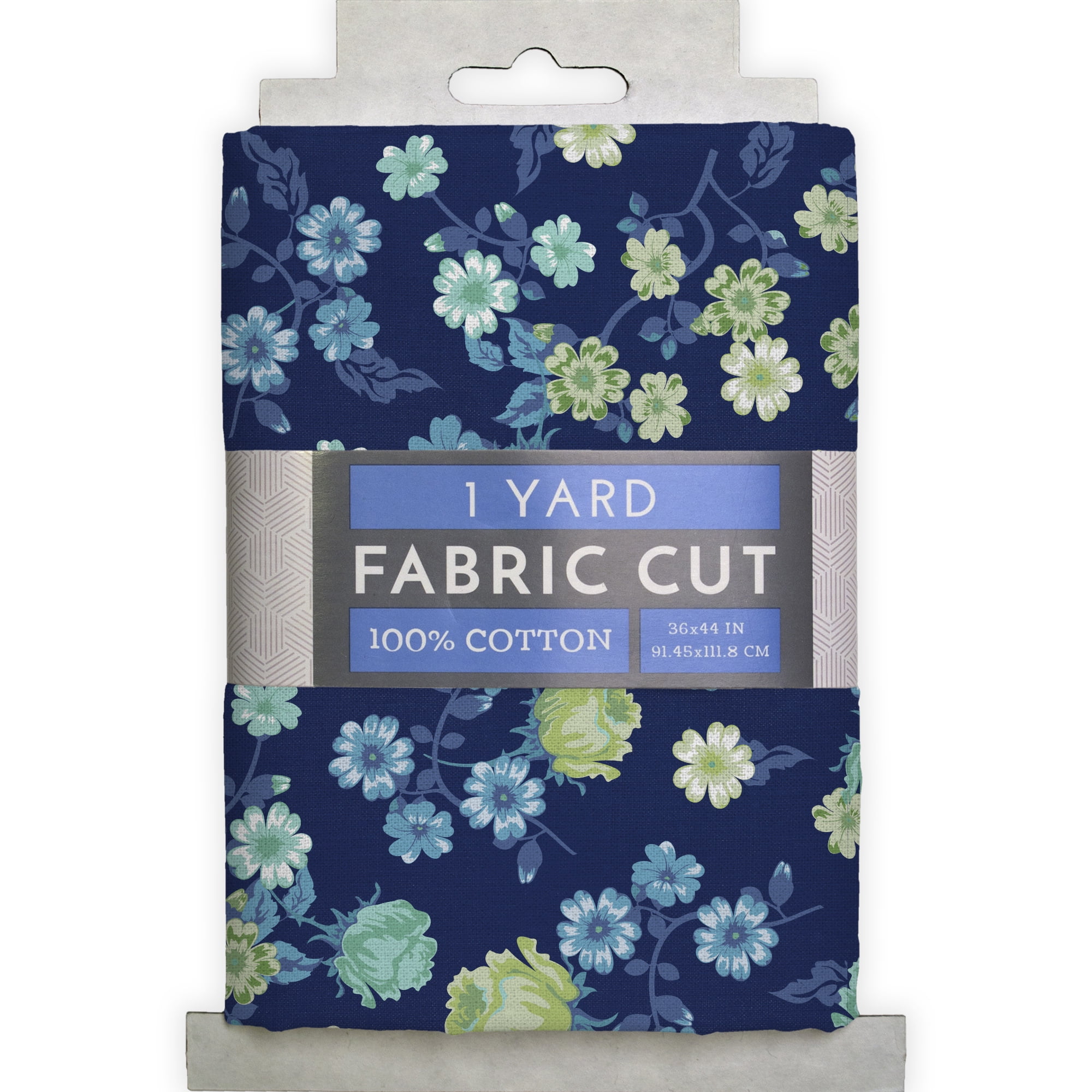 1 Yard 100% Cotton Spring Ditsy, Navy, 44" Wide for Quilting & Sewing by David Textiles