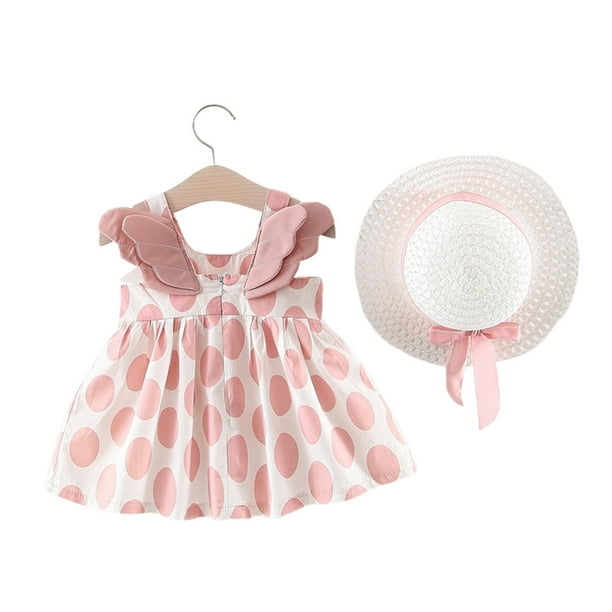 Nueva ropa infantil coreana para ninos 2020 alas estampado de puntos vestido de nina falda de verano Abanopi Prenda Bodega Aurrera en linea