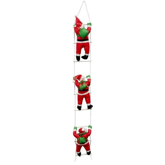 Santa Claus Climbing Ladder Christmas Tree Hanging Decoration Santa Claus Ladder Dolls Indoor Door Wall Decorations Christmas Pendant New Year Gifts
