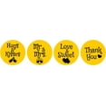 thumbnail image 1 of Darling Souvenir Wedding Theme Stickers chocolate Candy Labels 190 Pcs Party Favor-Yellow, 1 of 1