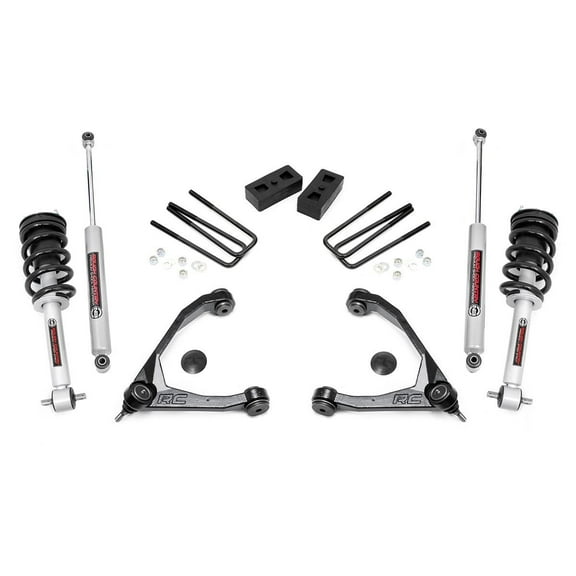 Rough Country 3.5" Lift Kit (fits) 2014-2018 Chevy Silverado GMC Sierra 1500 2WD | N3 Struts/Shocks | 198.23