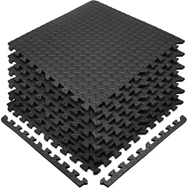 Sivan Health and Fitness Tapis Emboîtable Noir 6 Mats