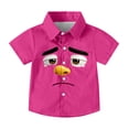 thumbnail image 3 of HOMADLES Toddler Boys Short Sleeve Shirts for Boys T Shirts Graphic Tee Kids Shirts, Hot Pink 11 T, 3 of 8