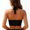 thumbnail image 6 of Women's Bikini Top Tummy Control V Neck Bathing Suit Top Swimwear Top No Bottom Included,Black,L, 6 of 6