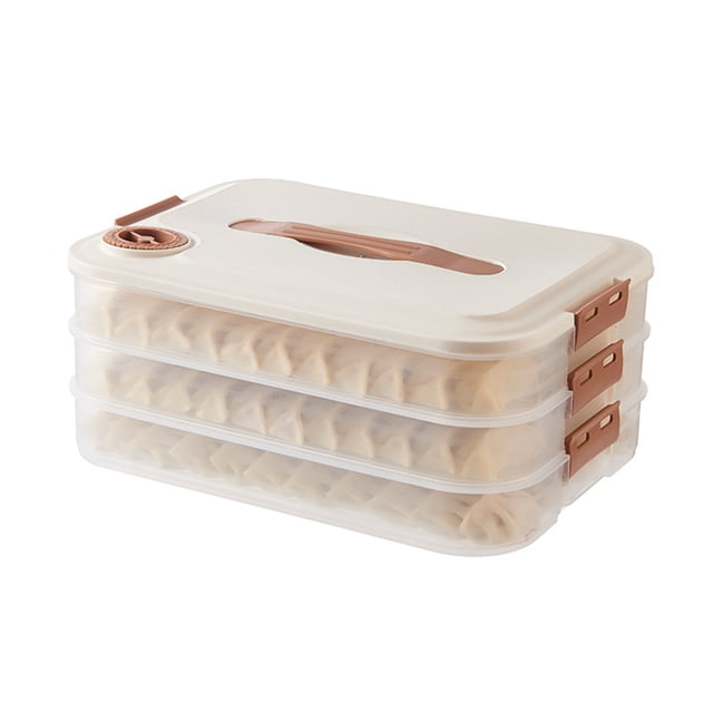 Contenedores Almacenamiento Masa Wonton Caja Conservación Alimentos 3/4 LAYER APRIBABLE CON HERRAMIENTAS COCINADOR