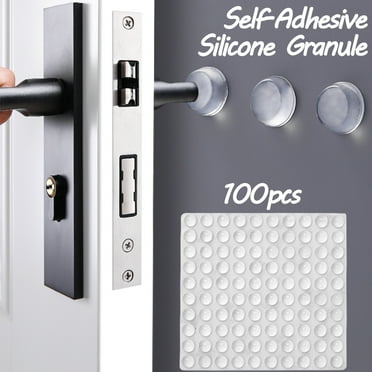 VONTER 100 PCS Transparent Self-Adhesive Silicone Granule Anti-Collision Cushion Anti-Slip Particle Sound Noise Dampening Door Cabinet Toilet Dampening Pads Protector Buttons