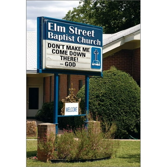 Nobleworks Church Sign Funny / Humorous Father's Day Card