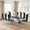 Silver Table & Silver Balck Chair, variant on 9-Piece Modern Dining Room Set for 8, 94.49" Rectangular Tempered Glass Table, Streamlined High-Back PU Leather Chairs, X-Shaped Mirrored Legs