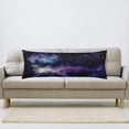 thumbnail image 4 of Galaxy Body Pillow Cover Outer Space Nebula Universe Star Night Starry Sky Long Pillow Case with Zipper Decorative Soft Bedding Pillowcase Purple Cushion Pillow Case for Bedroom,Couch,20"x54", 4 of 5
