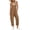 Brown#1, variant on Jumpsuits for Women Dressy, Womens Jumpsuit Solid Color V Neck Sleeveless Jumpsuit Spaghetti Strap Jumpsuit Loose Rompers One Piece Jumpsuits Casual Overalls with Pockets, Black S