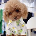 thumbnail image 5 of Ropa para cachorros, camisa de solapa con estampado de piña, camiseta polo de verano, ropa para mascotas, ropa para perros (verde), 5 of 5