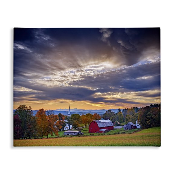 Stupell Industries French Country Rural Farm Pasture Sun Rays Canvas Art, 20 x 16, by Rick Berk
