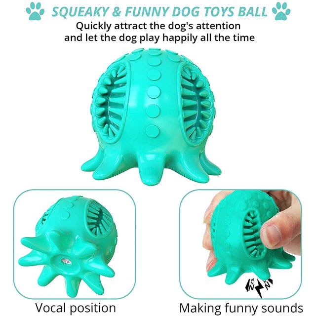 Pelota de juguete para perros, pelotas de juguete con sonido, juguete para perros, juguete para perros de caucho natural no tóxico, juguete interactivo para perros peque?os y medianos (2 piezas) XianweiShao 8390612040245