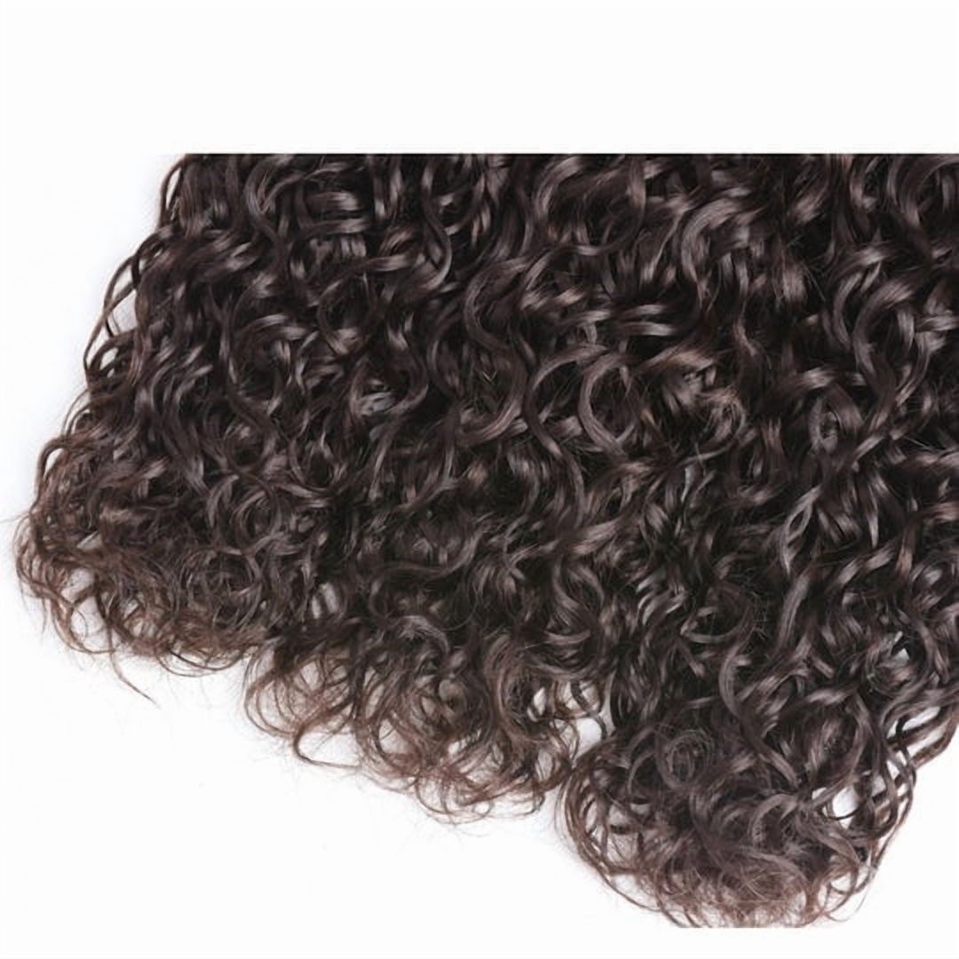 USTAR BEAUTY 24 inch Kinky Curly Human Hair Bundles Dark Brown, Weave Weft Hair Extensions