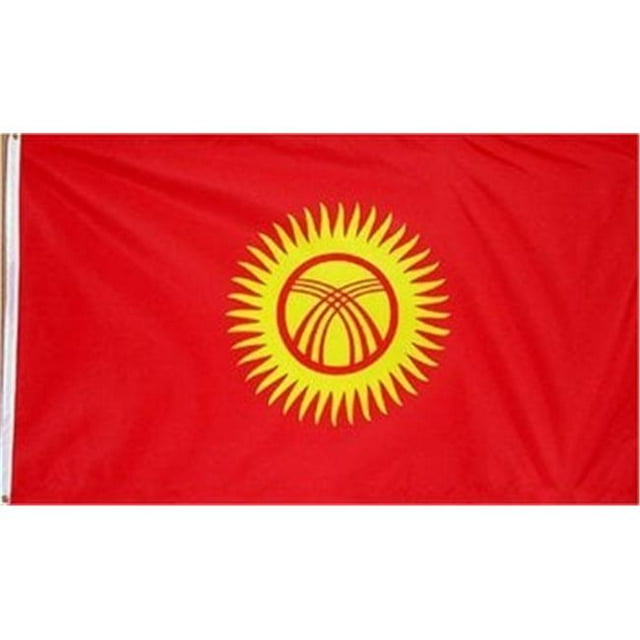 3 Pi x 5 Pi Nyl-Glo Drapeau du Kirghizistan