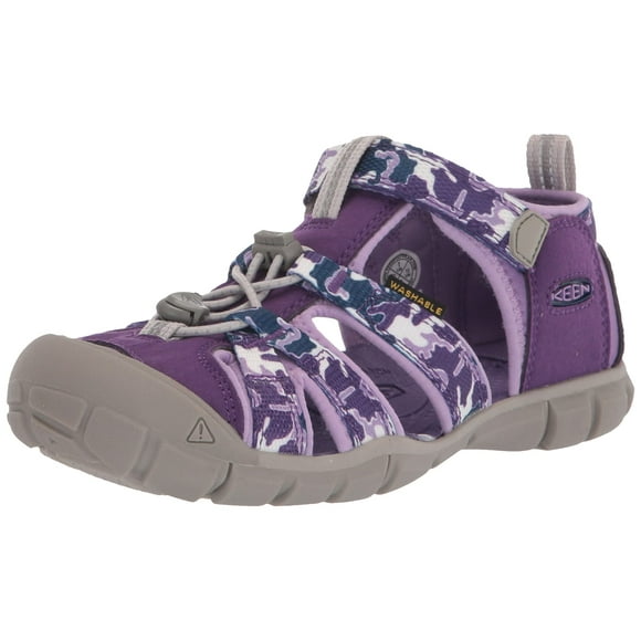 KEEN Seacamp 2 CNX Closed Toe Sandal, Camo/Tillandsia Purple, 1 US Unisex Big Kid