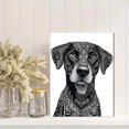 thumbnail image 2 of Tribal Dog Canvas Wall Art Print, Living Room Bedroom Cafe Hallway Wall Decor, 2 of 8