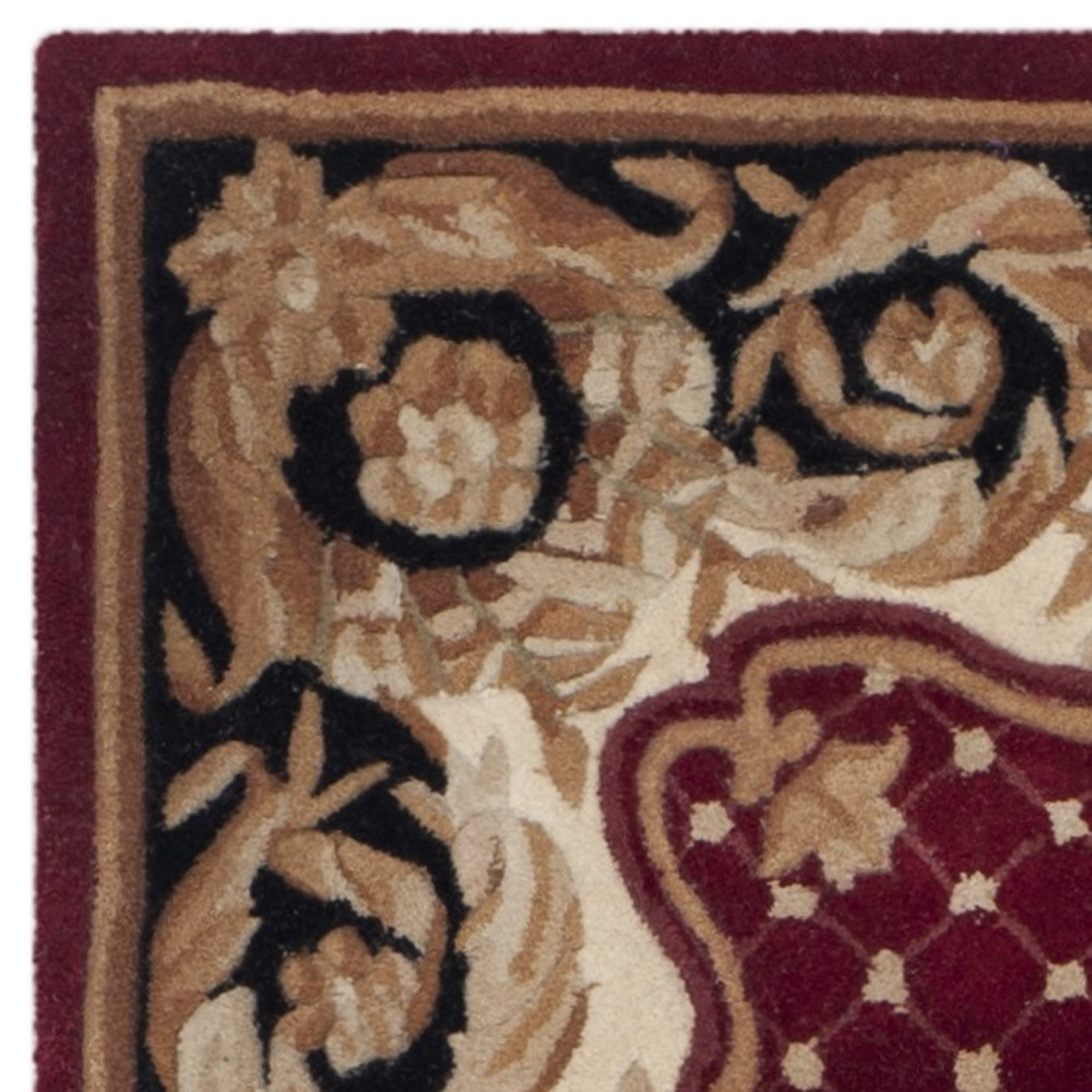 SAFAVIEH Naples NA701A Handmade Burgundy / Black Rug