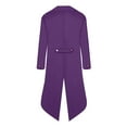 thumbnail image 4 of Odeerbi Family Clothes Parent-child Wear Clothing Men's Retro Clothing Children's Mid-length Punk Retro Tuxedo Purple XS, 4 of 9